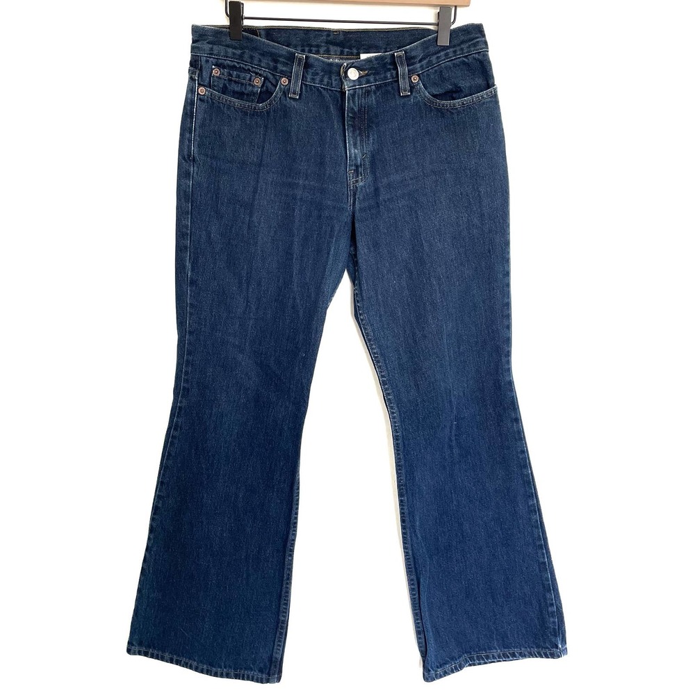 Levi's | Women's 514 Super Low Flared Leg Dark Denim Y2K Jeans | sz 11
